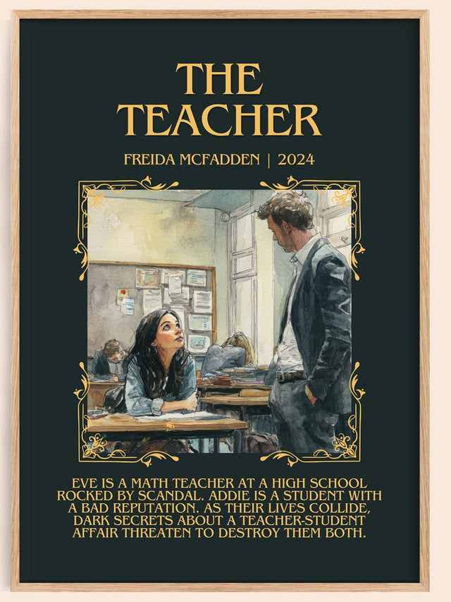The Teacher Minimalist Book Poster by Freida McFadden