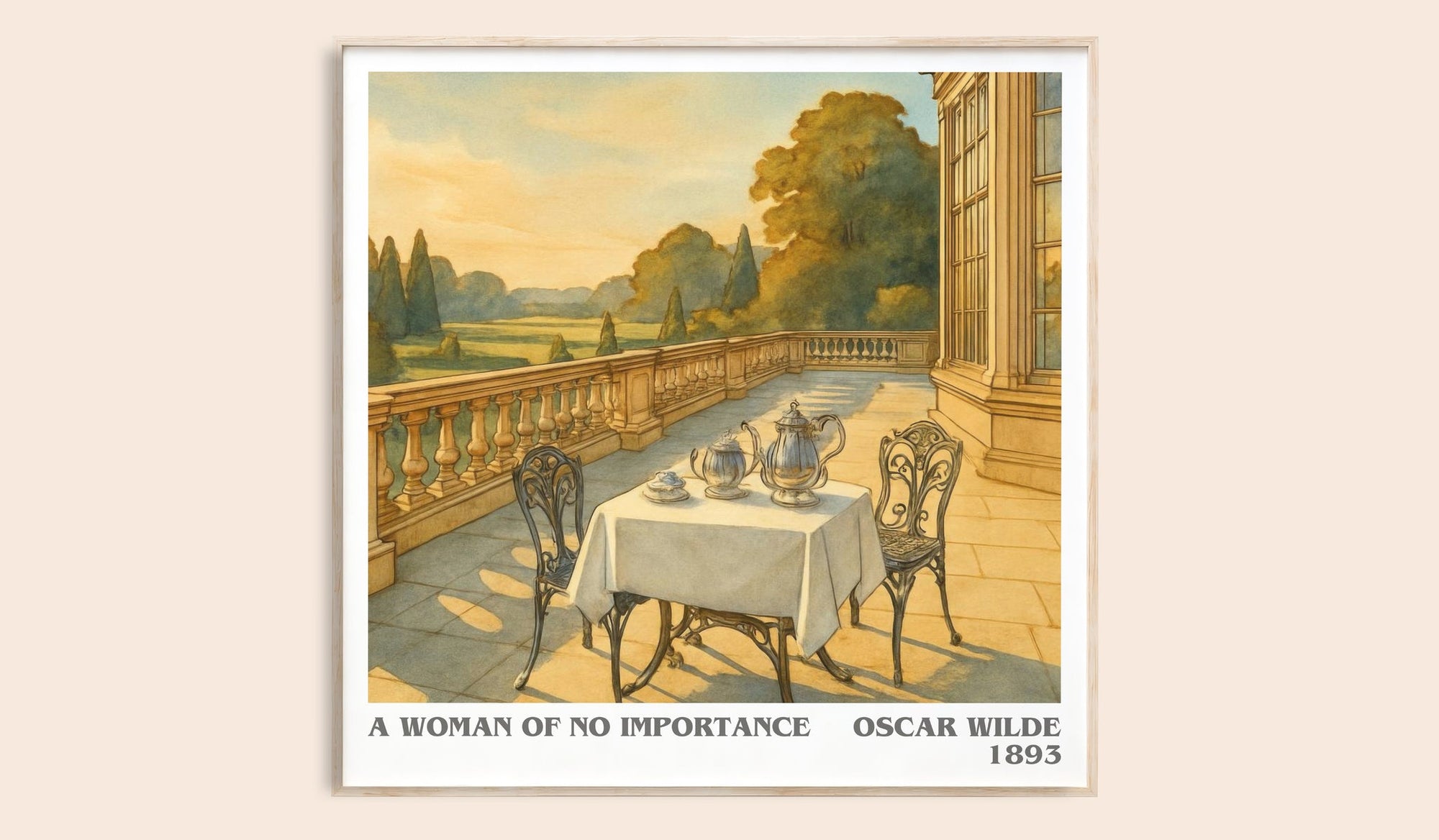 A Woman Of No Importance literary book poster by Oscar Wilde – framed literary art print