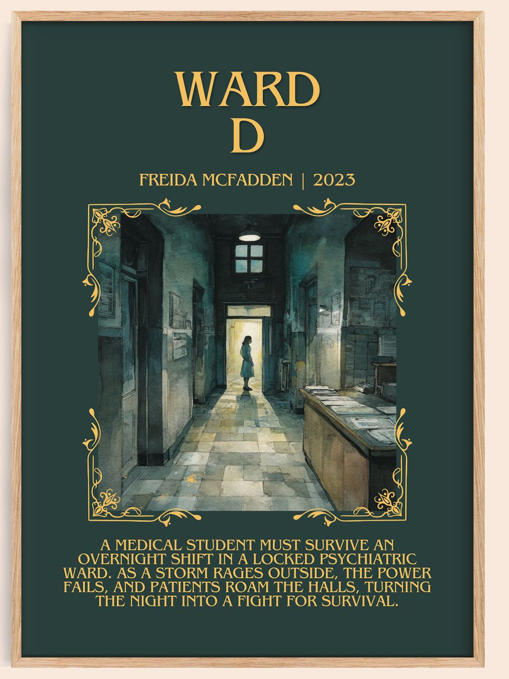 Ward D Minimalist Book Poster by Freida McFadden – book poster