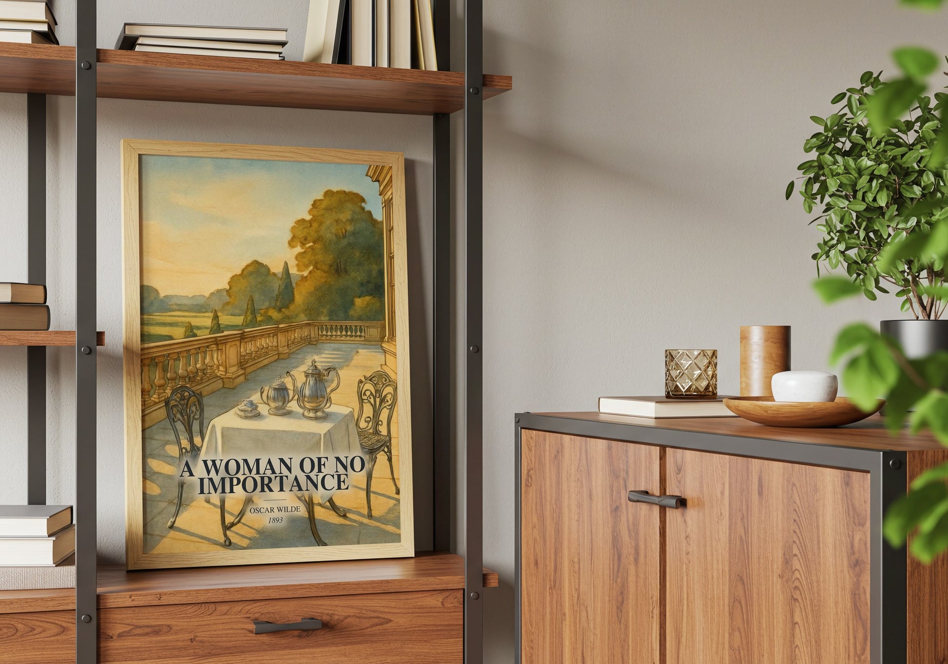 A Woman Of No Importance book watercolour illustration paper finish options – matte satin gloss
