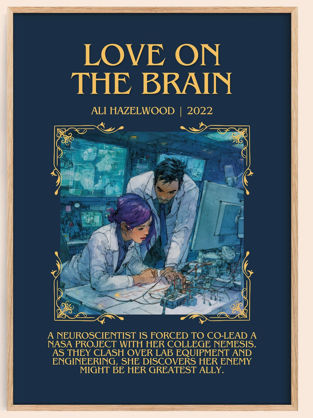 Love On The Brain Minimalist Book Poster by Ali Hazelwood – book poster