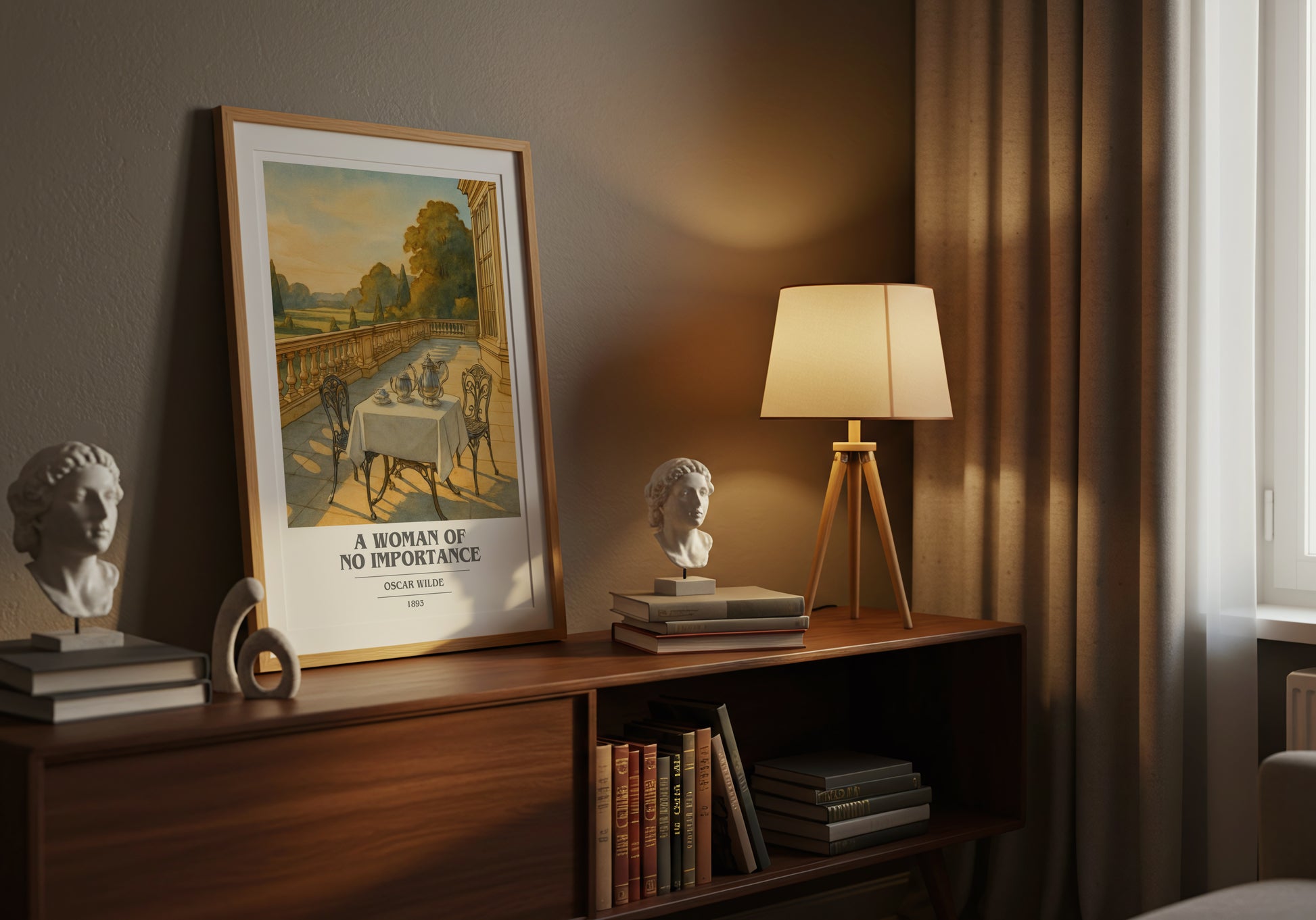 A Woman Of No Importance book cover book poster framed on wall – classic literature wall art