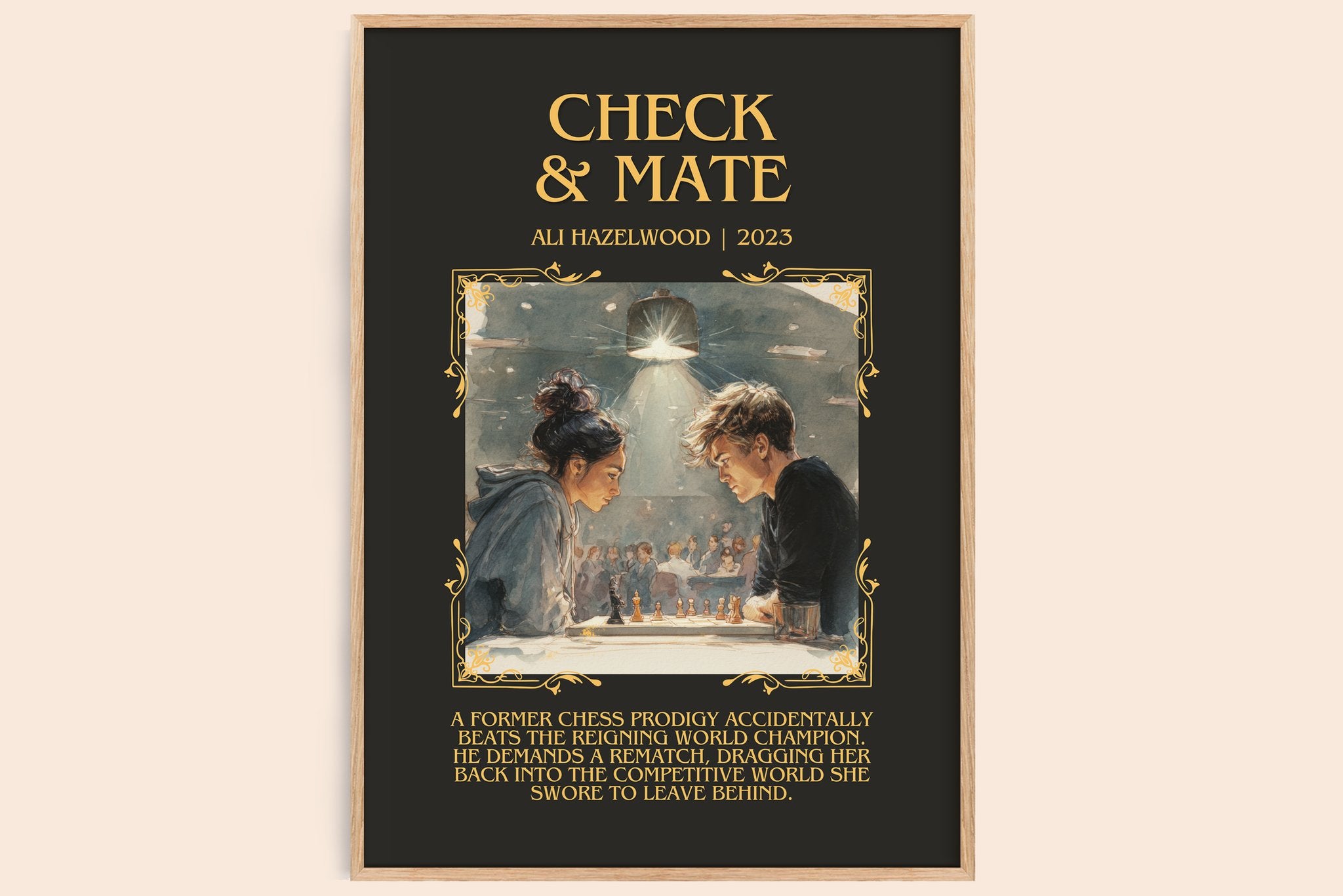 Check & Mate Minimalist Book Poster by Ali Hazelwood