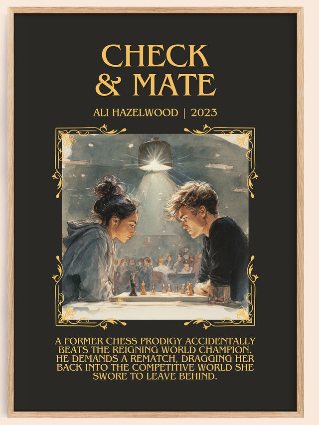 Check & Mate Minimalist Book Poster by Ali Hazelwood