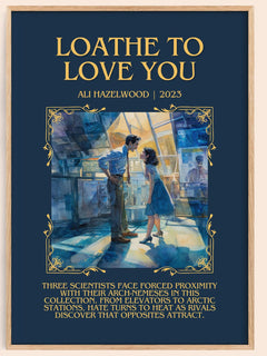 Loathe To Love You Minimalist Book Poster by Ali Hazelwood – image 1
