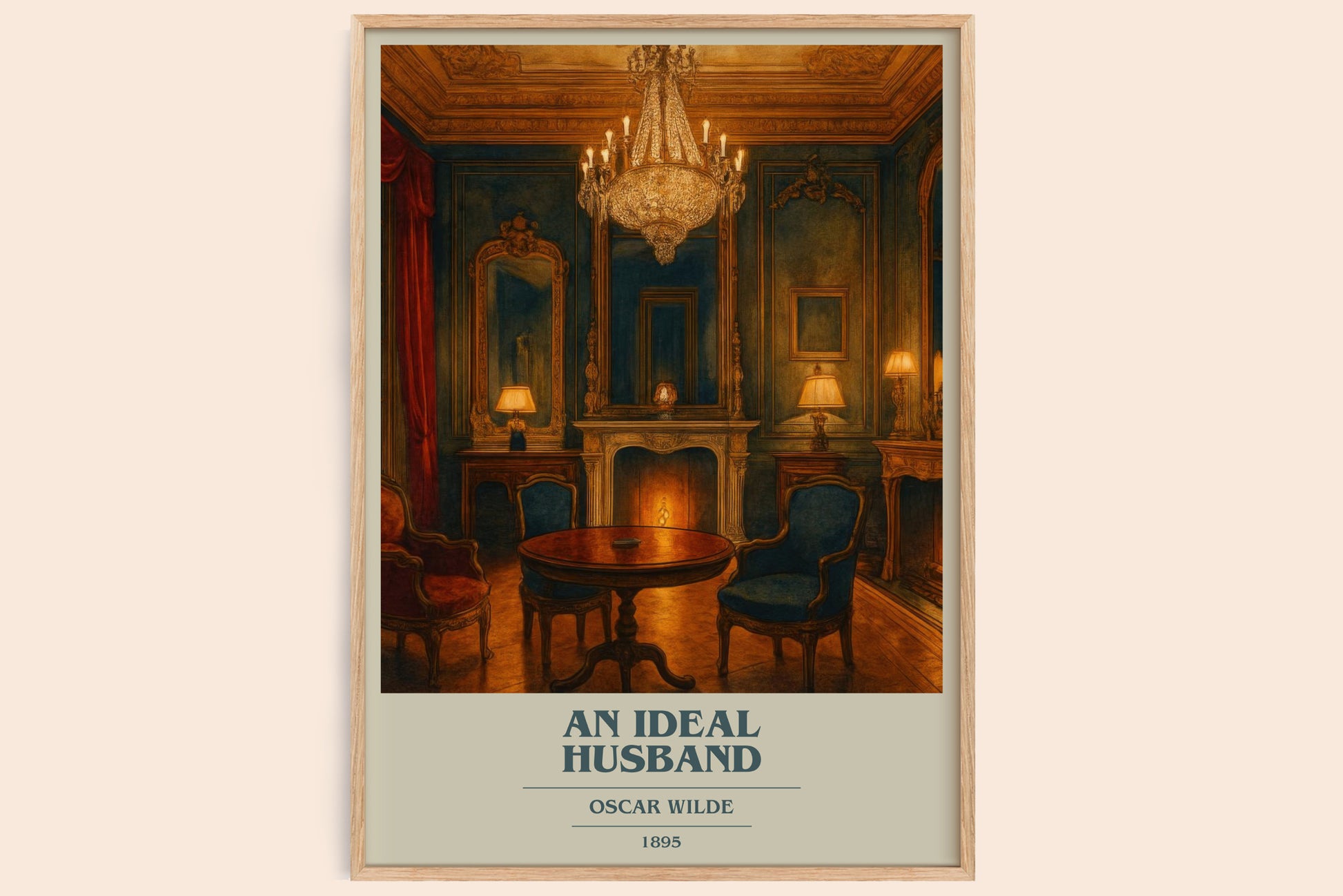 An Ideal Husband book cover book poster by Oscar Wilde – framed literary art print