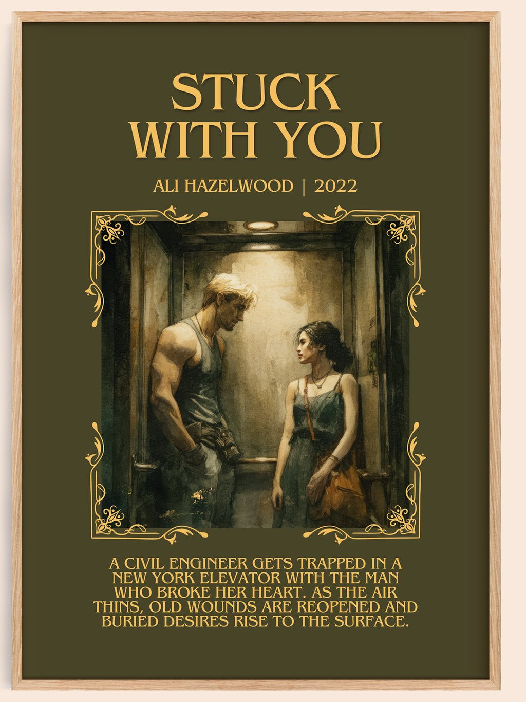 Stuck With You Minimalist Book Poster by Ali Hazelwood – book poster