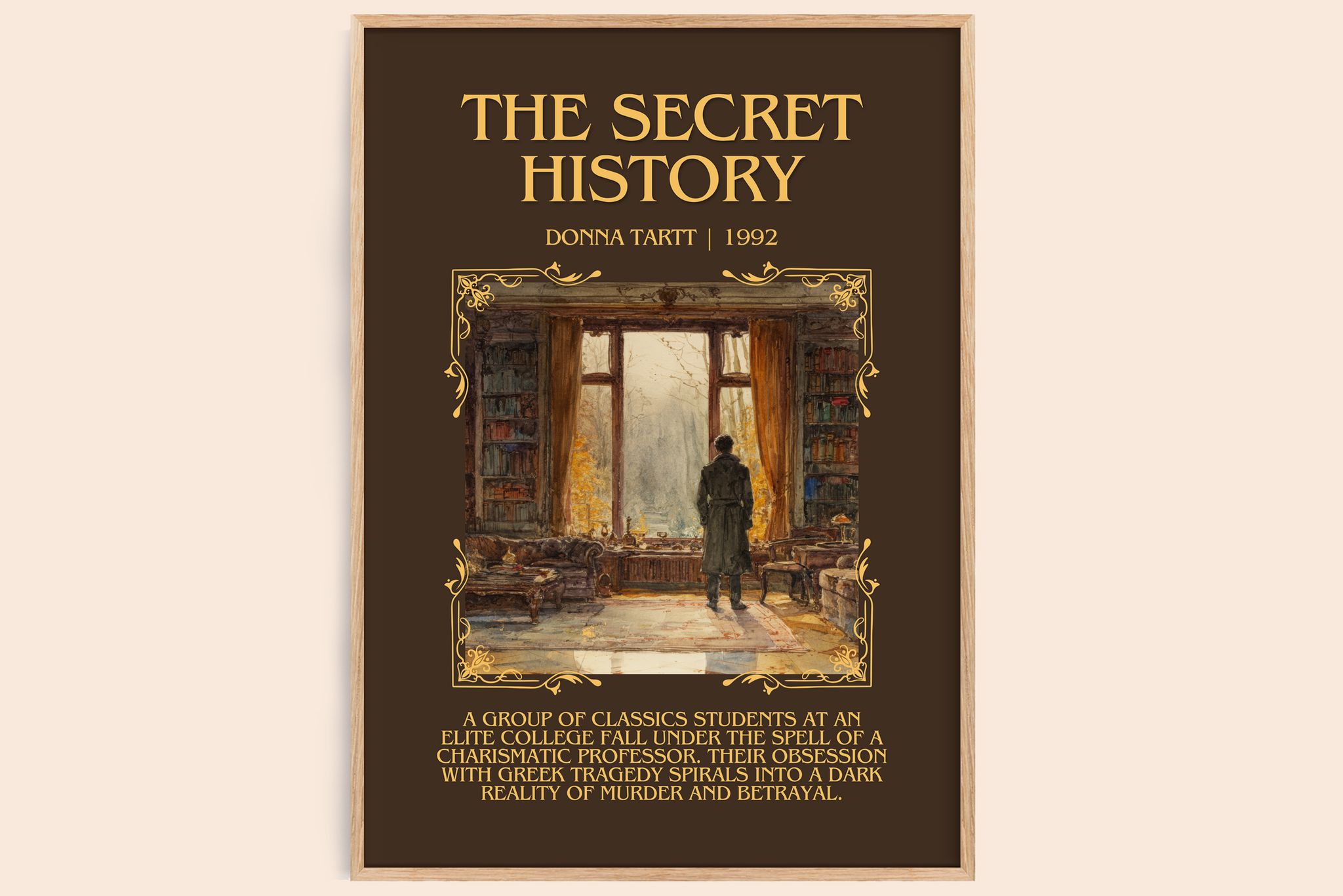 The Secret History Minimalist Book Poster by Donna Tartt