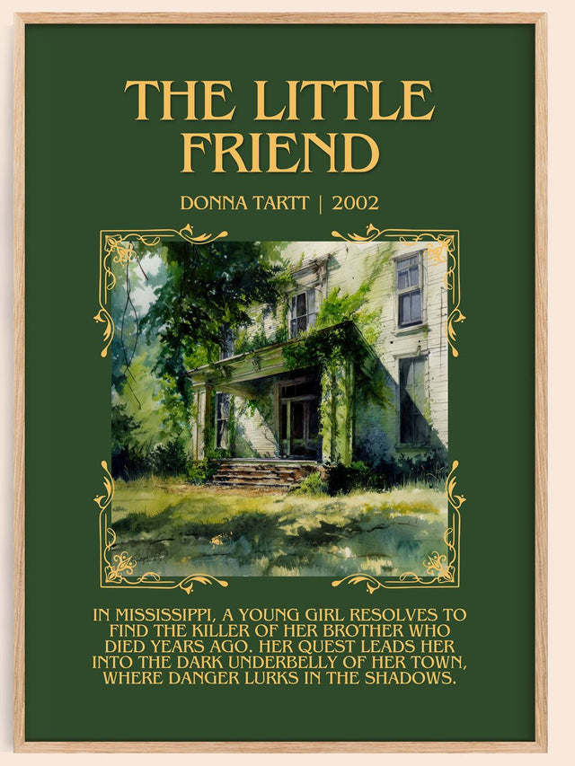 The Little Friend Minimalist Book Poster by Donna Tartt
