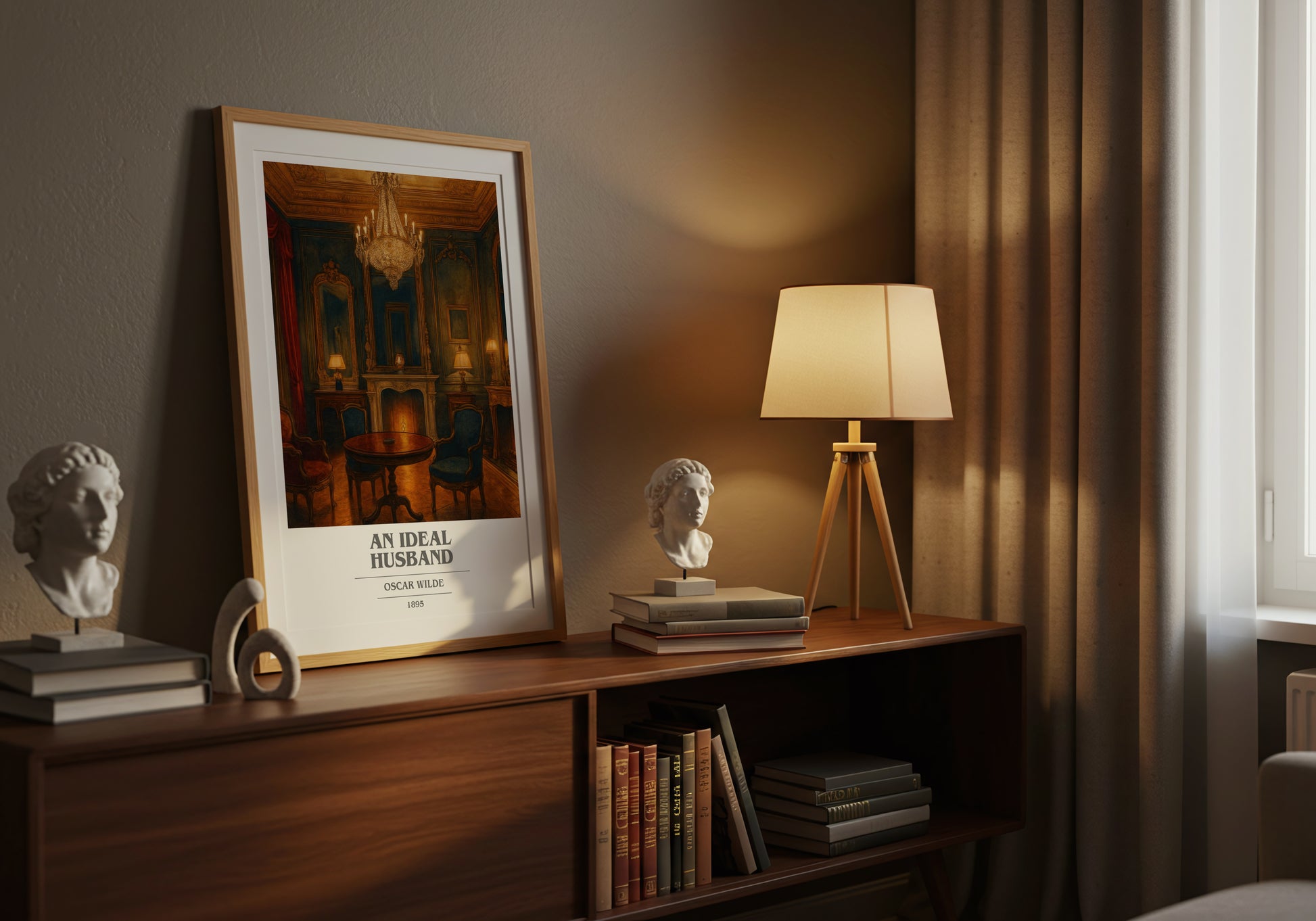 An Ideal Husband book cover book poster framed on wall – classic literature wall art