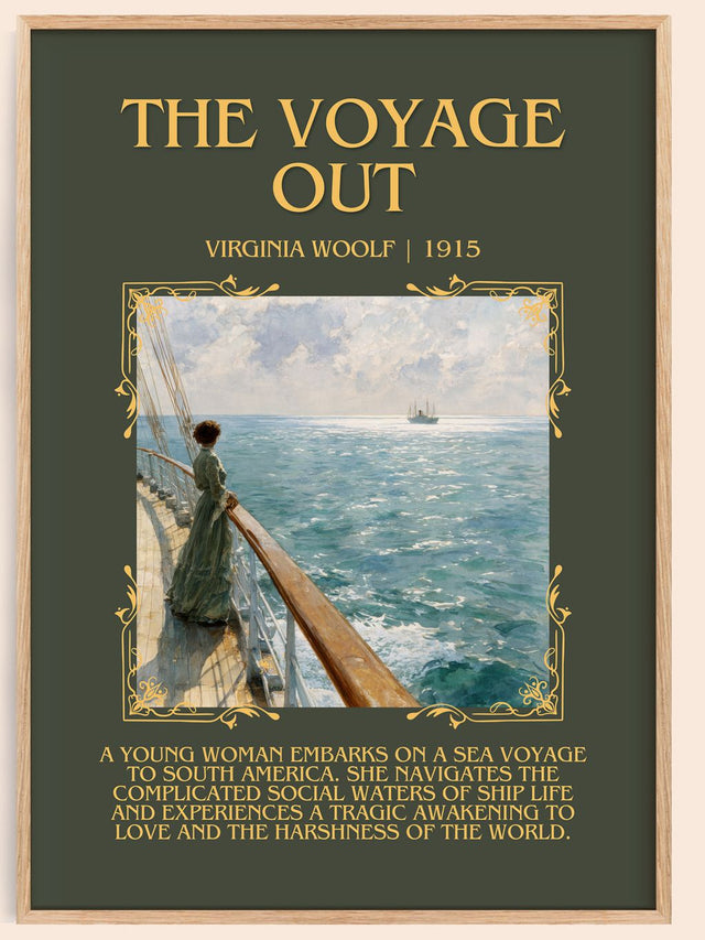 The Voyage Out Minimalist Book Poster by Virginia Woolf