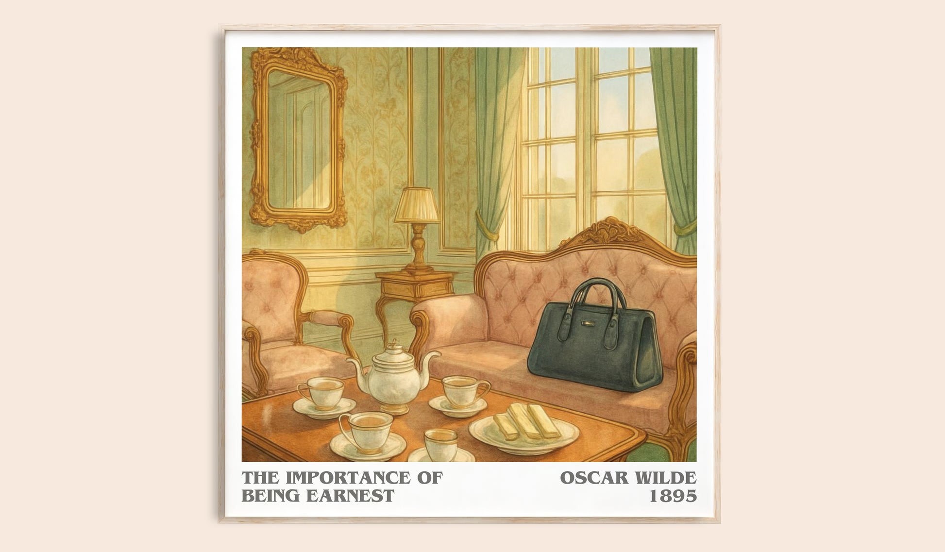 The Importance Of Being Earnest literary book poster by Oscar Wilde – framed literary art print