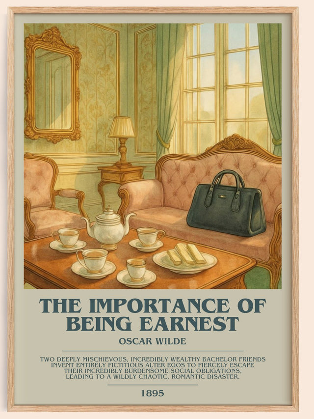 The Importance Of Being Earnest Bookish Wall Art by Oscar Wilde