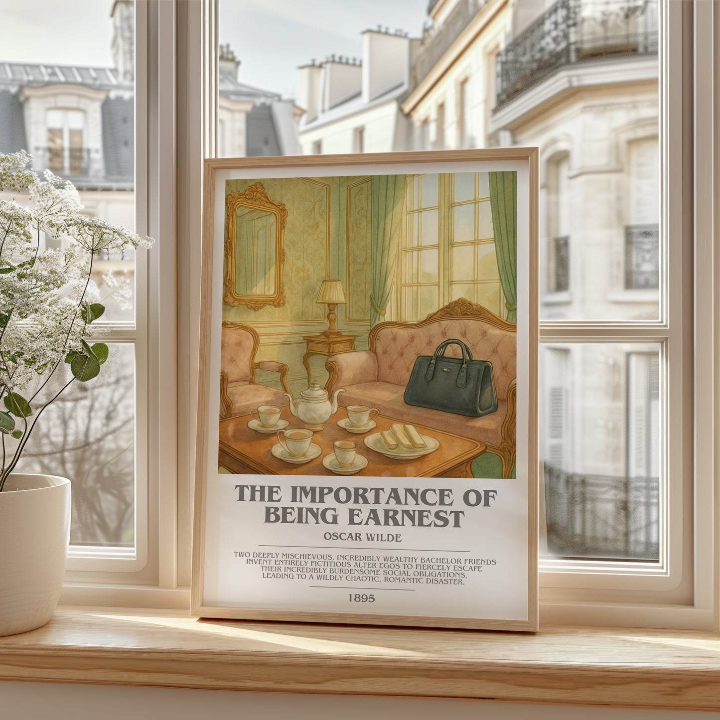 The Importance Of Being Earnest bookish poster colour and style options – Oscar Wilde book art