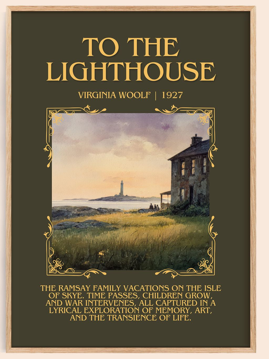 To The Lighthouse Minimalist Book Poster by Virginia Woolf – book poster