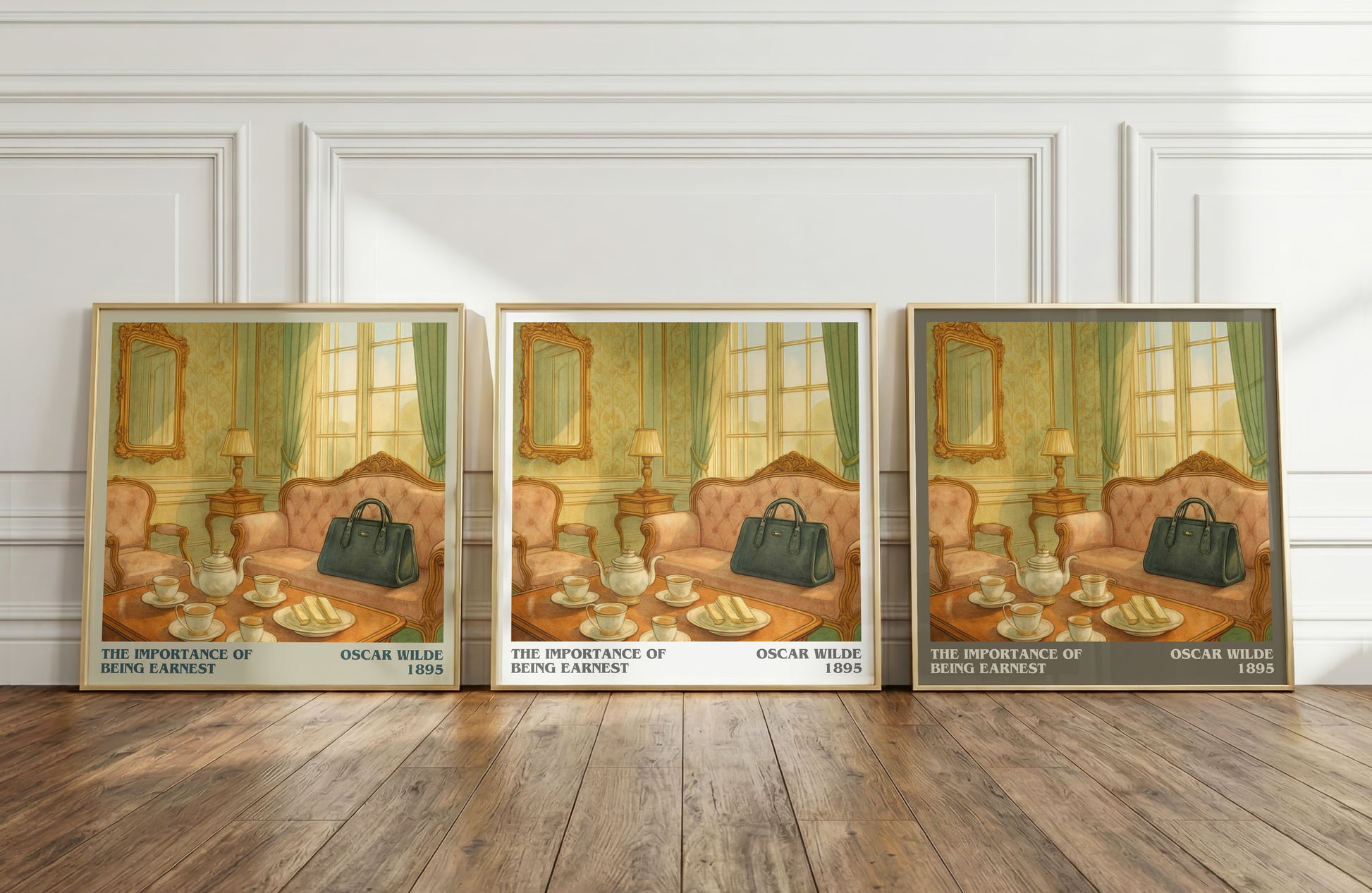 The Importance Of Being Earnest literary art print colour and style options – Oscar Wilde book art