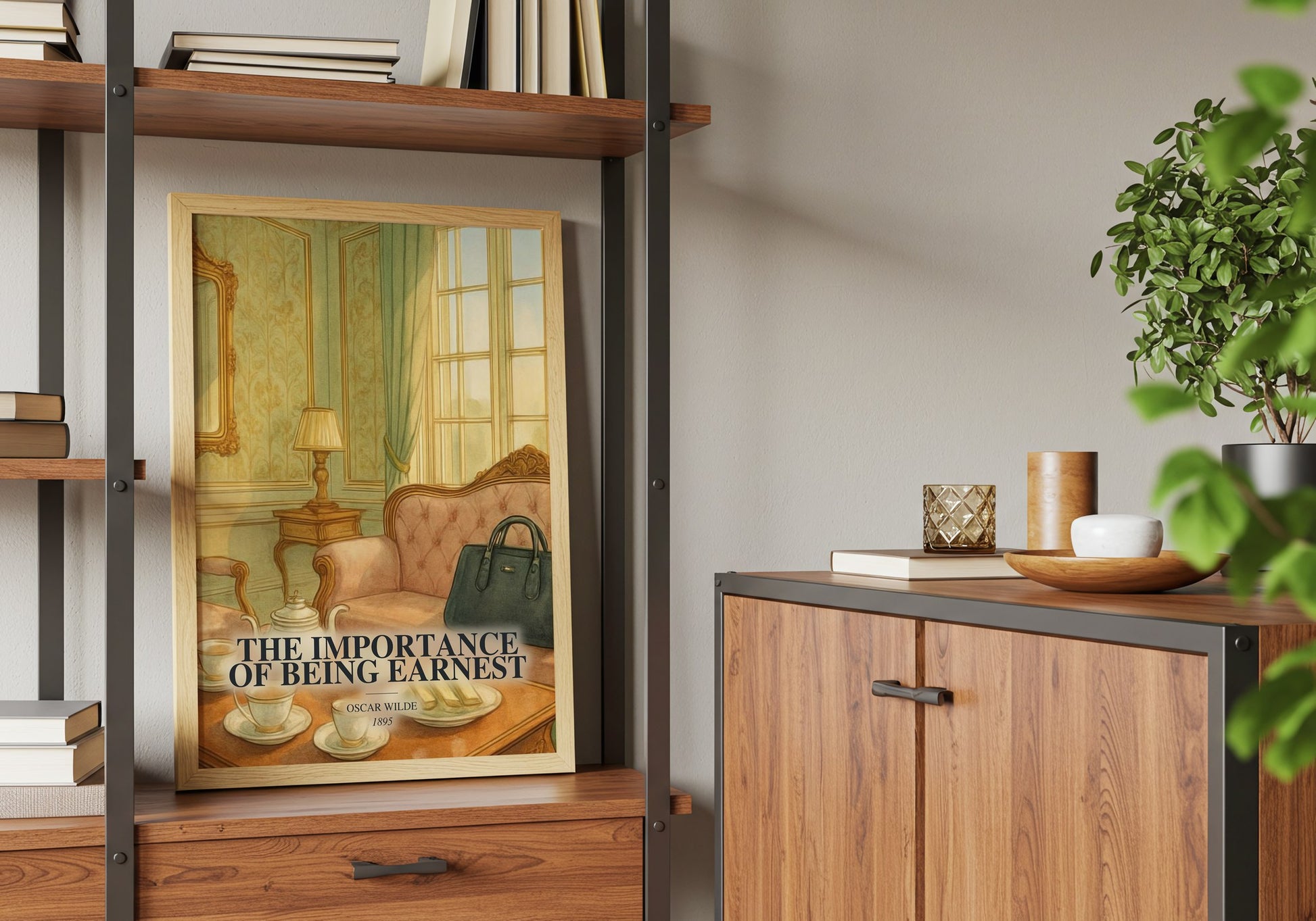 The Importance Of Being Earnest book watercolour illustration paper finish options – matte satin gloss