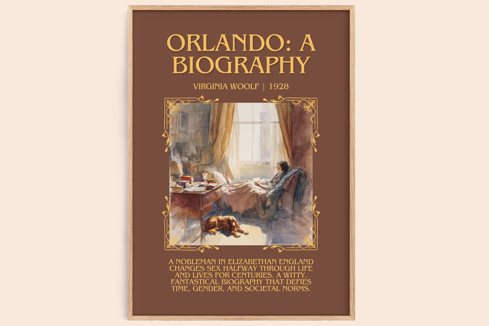 Orlando: A Biography Minimalist Book Poster by Virginia Woolf