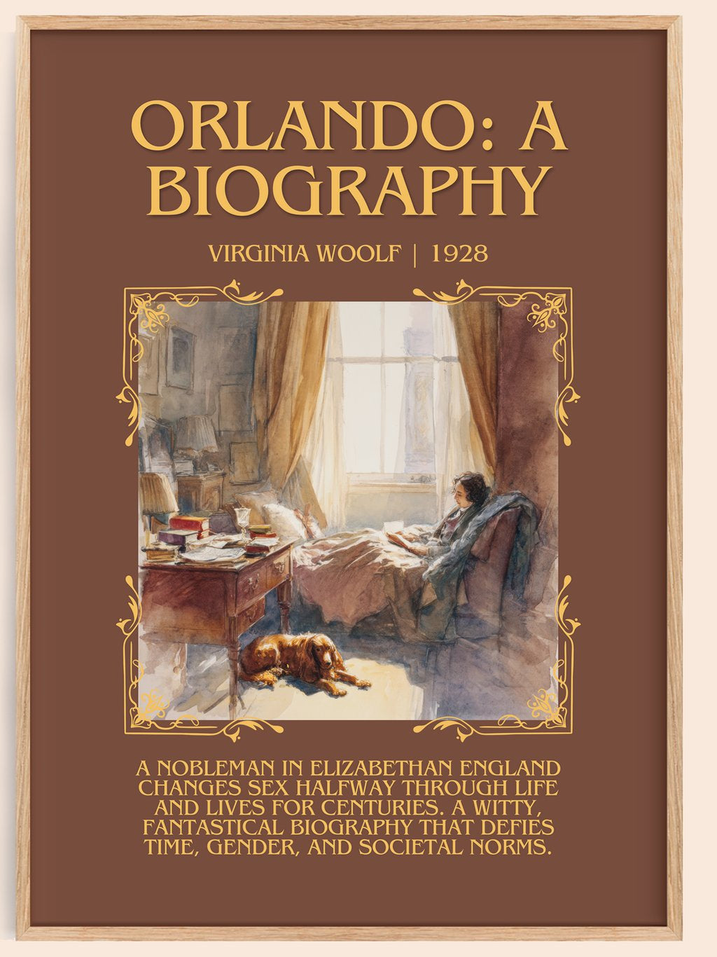 Orlando: A Biography Minimalist Book Poster by Virginia Woolf – book poster