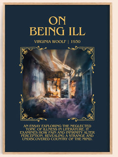 On Being Ill Minimalist Book Poster by Virginia Woolf – image 1