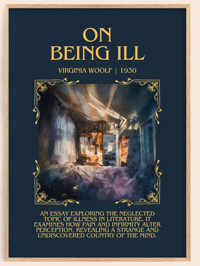 On Being Ill Minimalist Book Poster by Virginia Woolf
