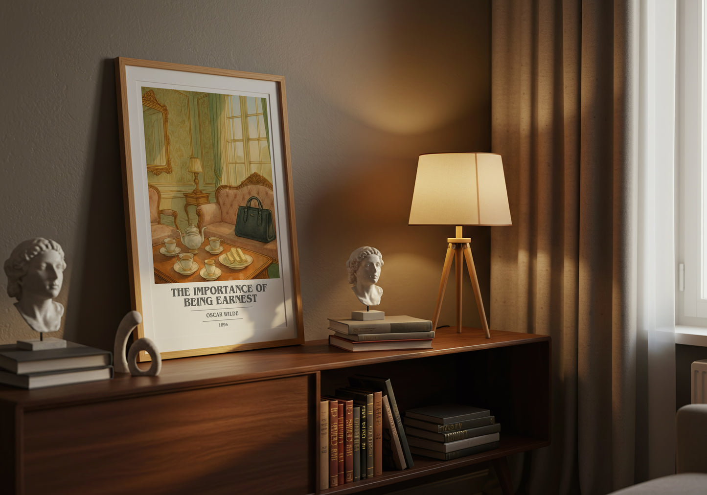 The Importance Of Being Earnest book cover book poster framed on wall – classic literature wall art