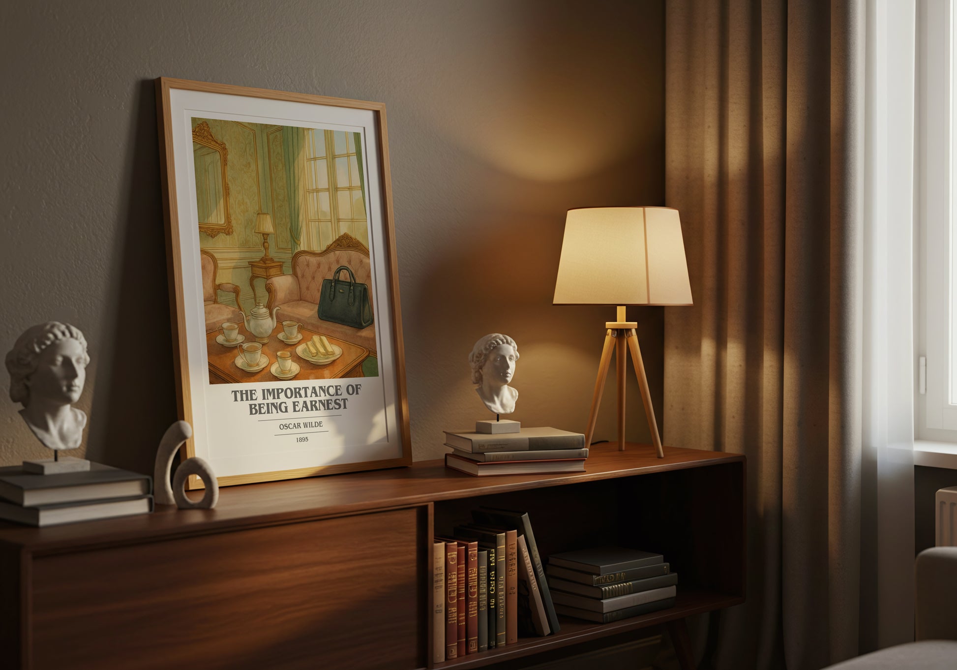 The Importance Of Being Earnest book cover book poster framed on wall – classic literature wall art