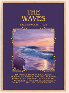 The Waves Minimalist Book Poster by Virginia Woolf – image 1