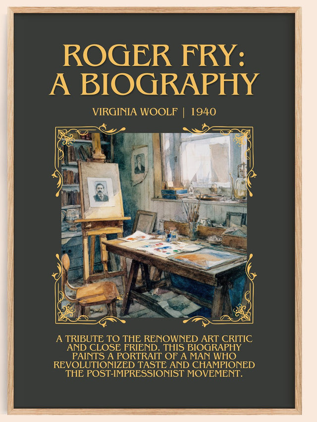 Roger Fry: A Biography Minimalist Book Poster by Virginia Woolf