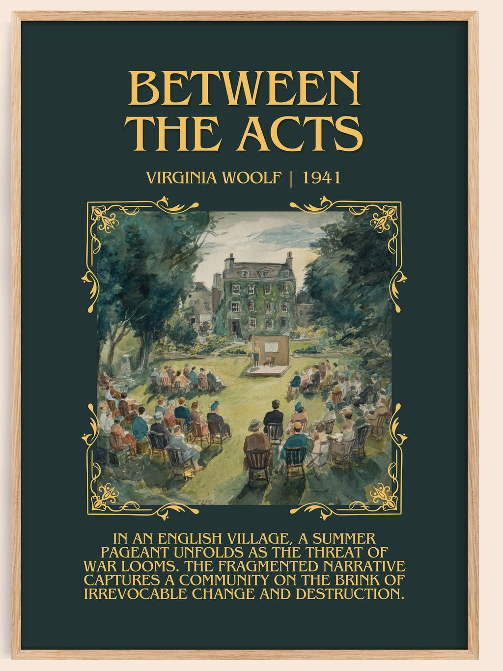 Between The Acts Minimalist Book Poster by Virginia Woolf – book poster