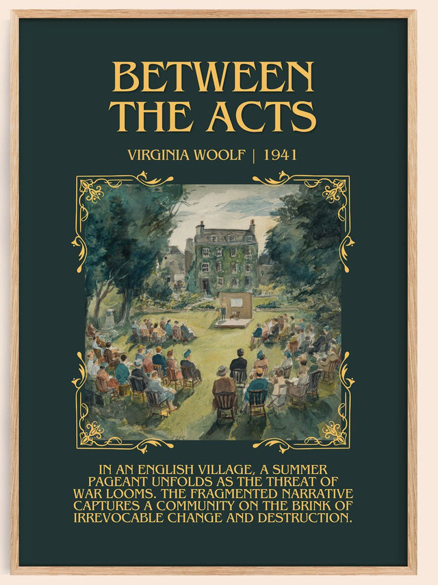 Between The Acts Minimalist Book Poster by Virginia Woolf