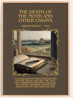 Death Of The Moth And Other Essays Minimalist Book Poster by V. Woolf – image 1