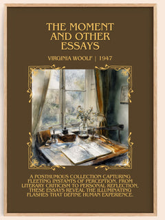 The Moment And Other Essays Minimalist Book Poster by Virginia Woolf – image 1