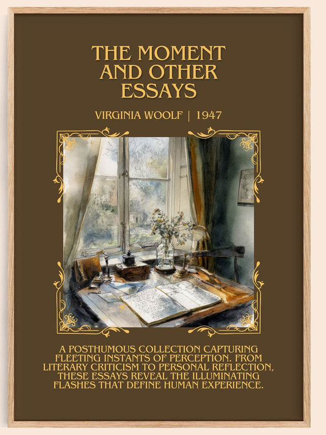 The Moment And Other Essays Minimalist Book Poster by Virginia Woolf