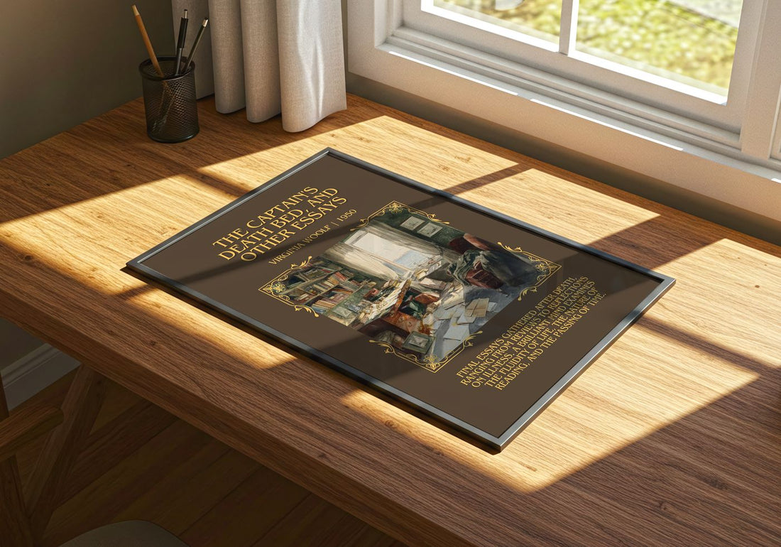 Captain'S Death Bed, And Other Essays Minimalist Book Poster – print on a sunlit desk