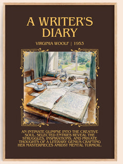 A Writer'S Diary Minimalist Book Poster by Virginia Woolf – image 1
