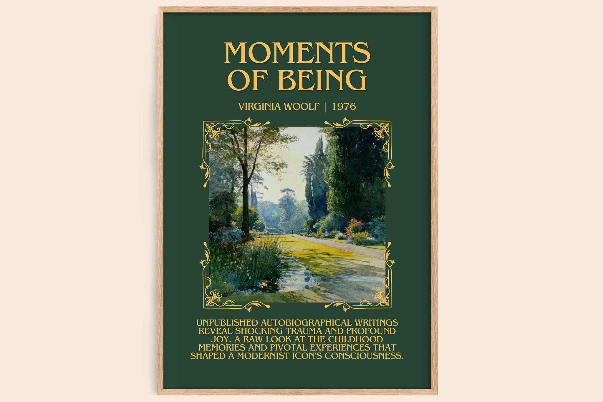 Moments Of Being Minimalist Book Poster by Virginia Woolf