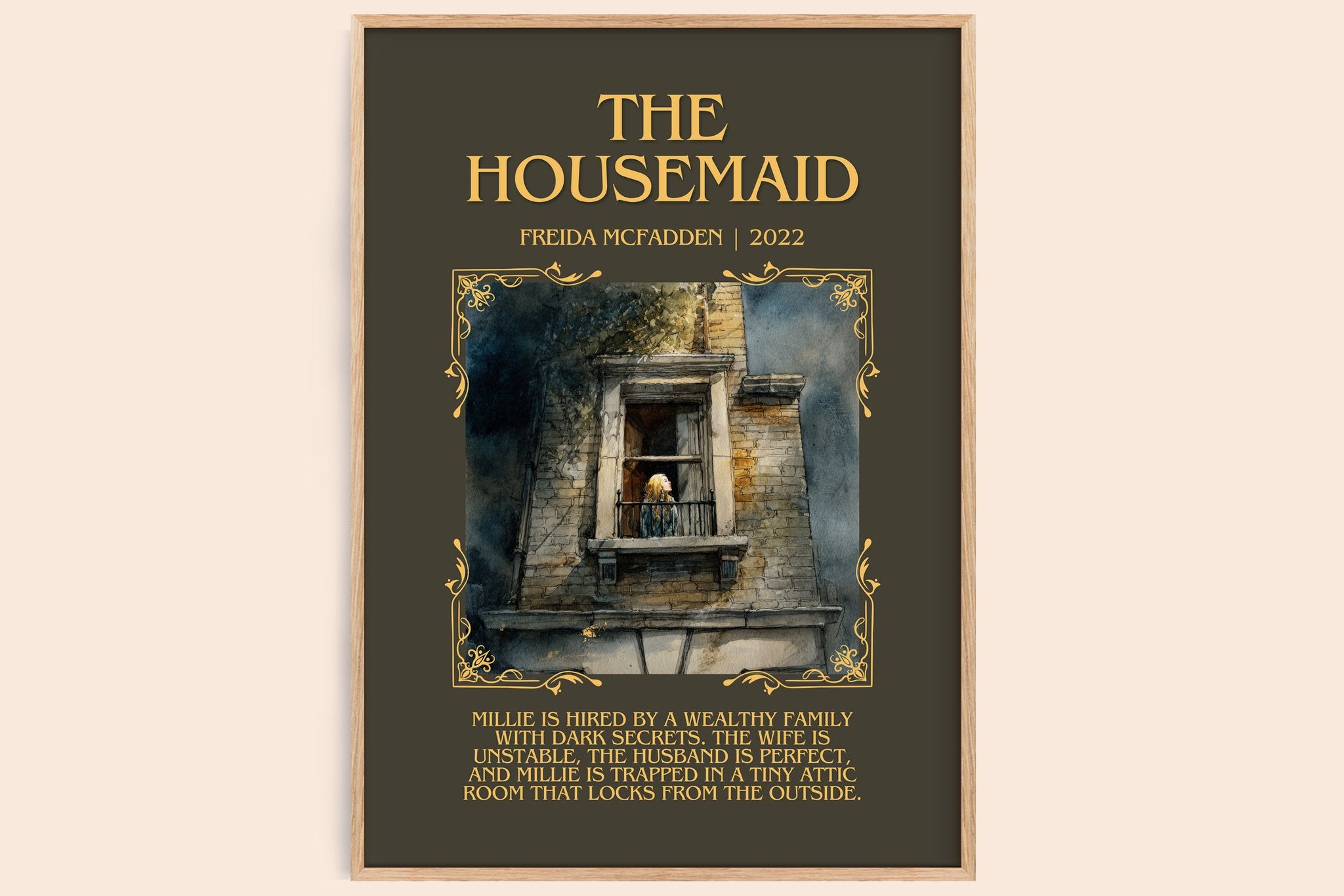 The Housemaid Minimalist Book Poster by Freida McFadden