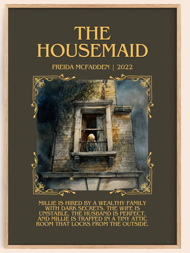 The Housemaid Minimalist Book Poster by Freida McFadden