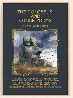 The Colossus: And Other Poems Minimalist Book Poster by Sylvia Plath – image 1