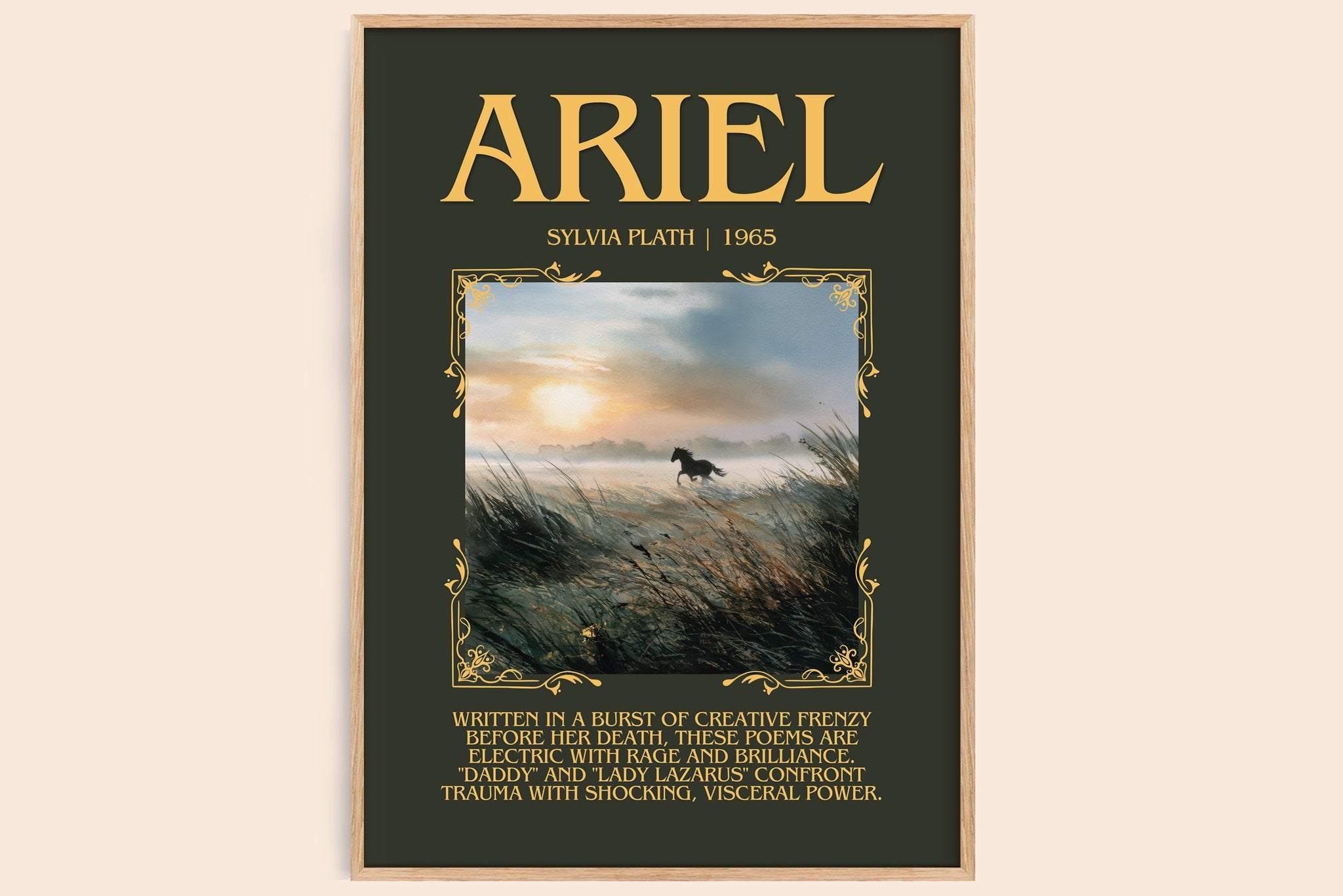Ariel Minimalist Book Poster by Sylvia Plath