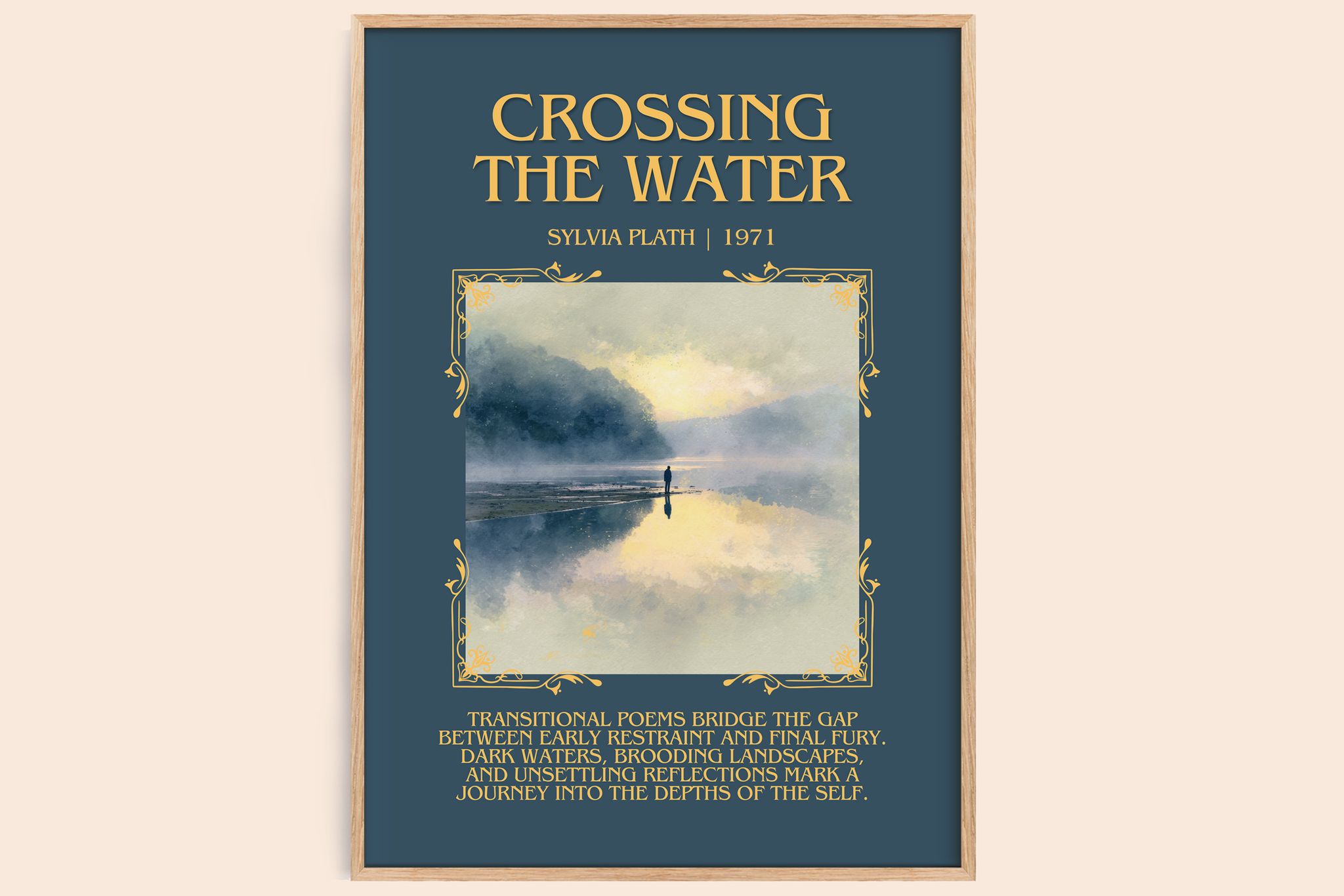 Crossing The Water Minimalist Book Poster by Sylvia Plath