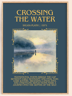 Crossing The Water Minimalist Book Poster by Sylvia Plath – image 1
