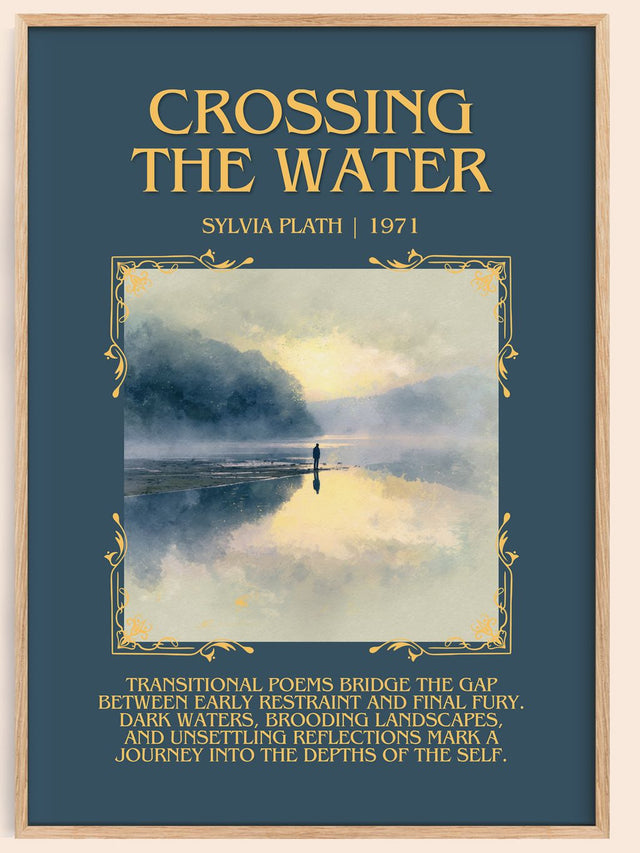 Crossing The Water Minimalist Book Poster by Sylvia Plath