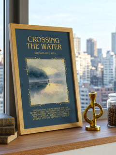 Crossing The Water Minimalist Book Poster by Sylvia Plath – image 3