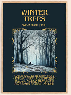 Winter Trees Minimalist Book Poster by Sylvia Plath – image 1