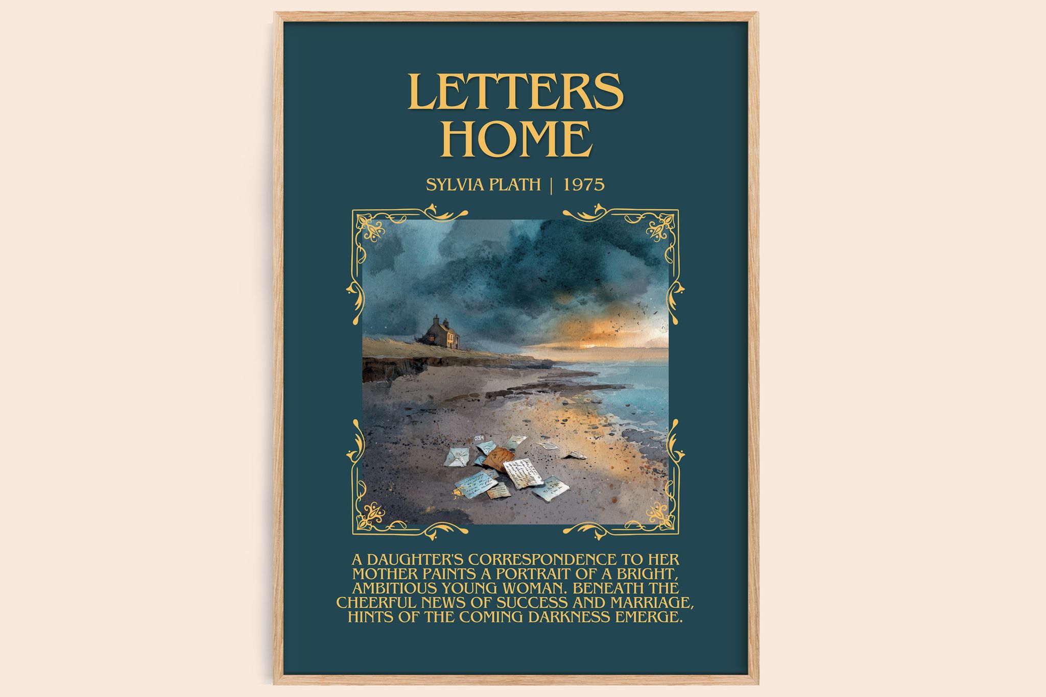 Letters Home Minimalist Book Poster by Sylvia Plath