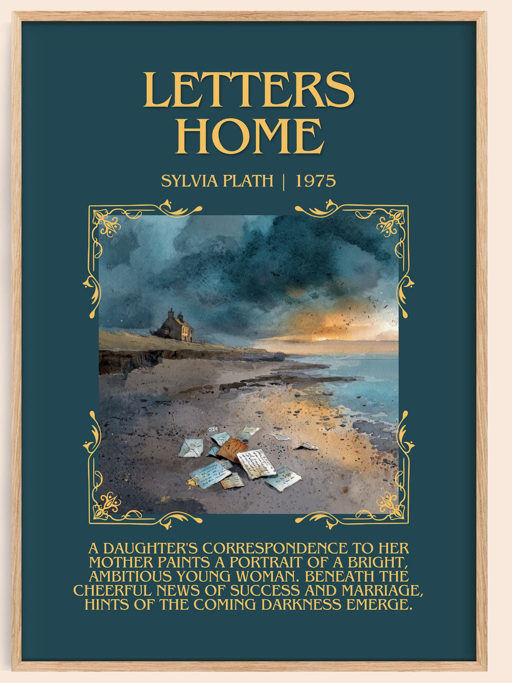 Letters Home Minimalist Book Poster by Sylvia Plath – book poster