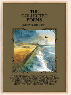 The Collected Poems Minimalist Book Poster by Sylvia Plath – image 1