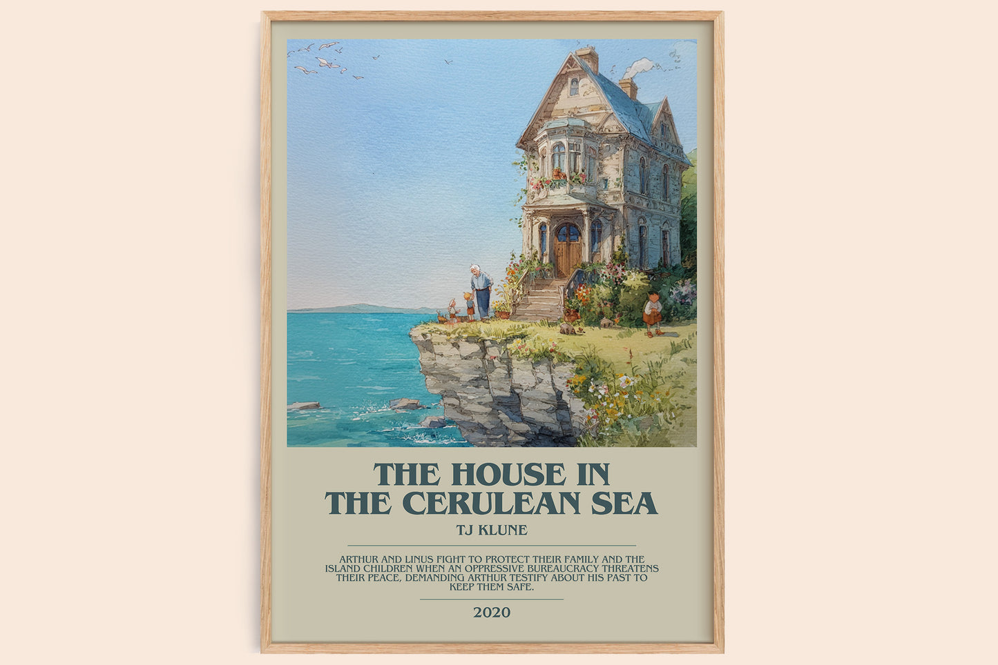 The House in the Cerulean Sea bookish book poster by TJ Klune – framed literary art print